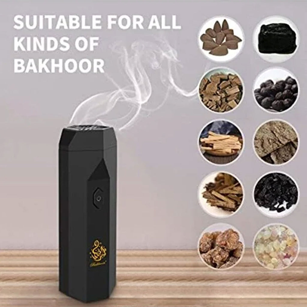 LMEKAQUZ Portable Electric Bakhoor, Rechargeable Burner, USB Aroma Diffuser Electric Arabic Incense