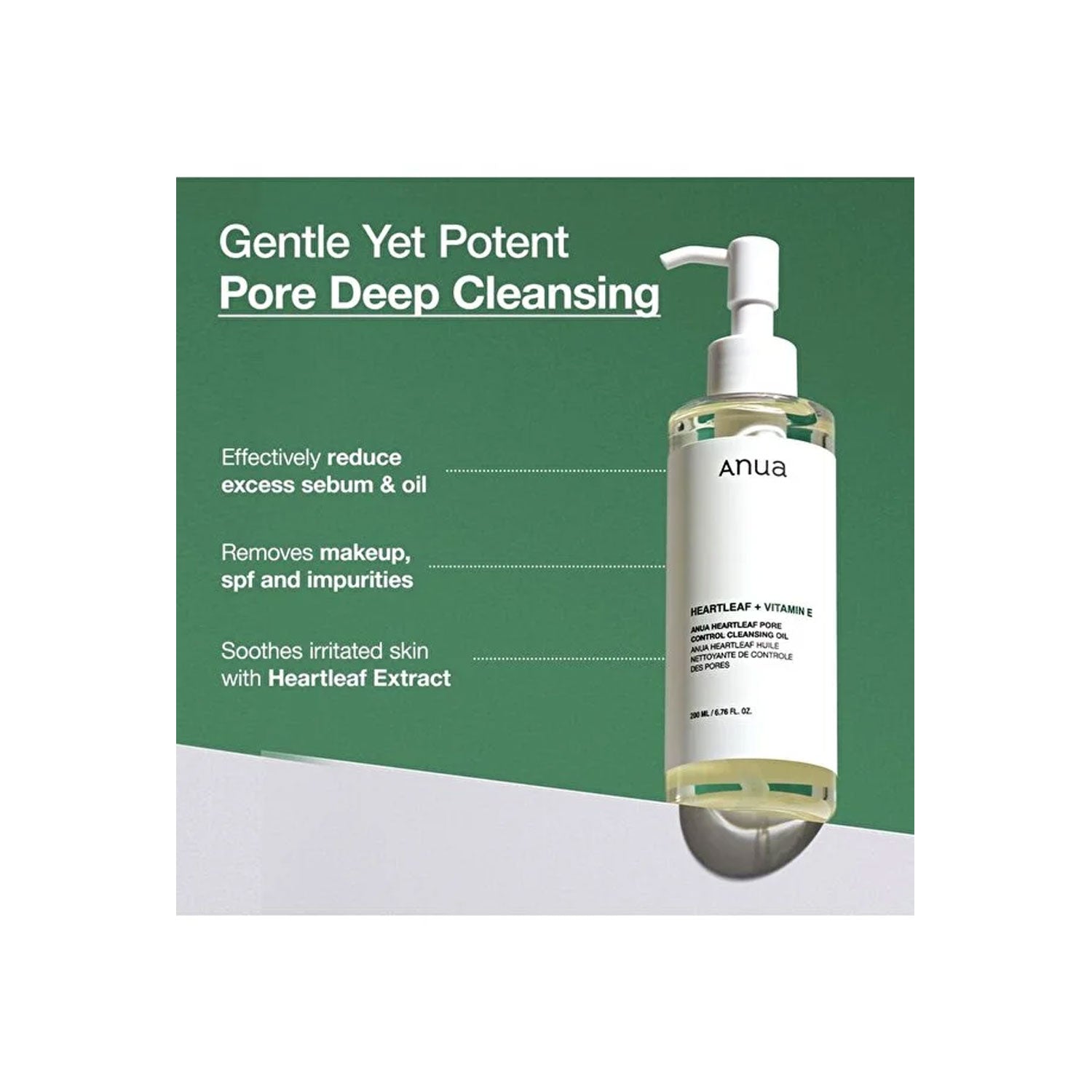 ANUA Heartleaf Cleansing Oil & Deep Cleansing Foam & Soothing Toner for Pore Control