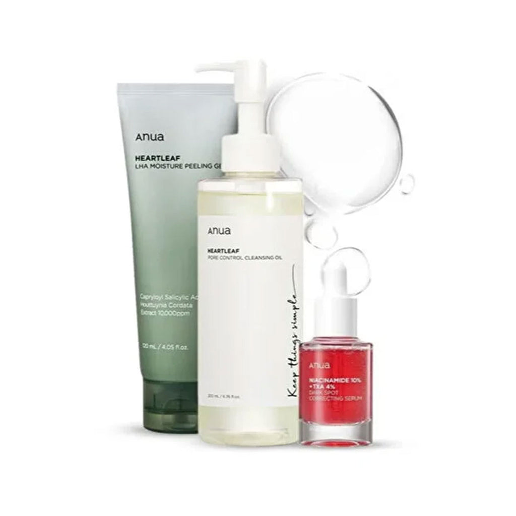 ANUA Heartleaf Lha Moisture Peeling Gel 120ml + Anua Heartleaf Pore Control Cleansing Oil + Anua 10%