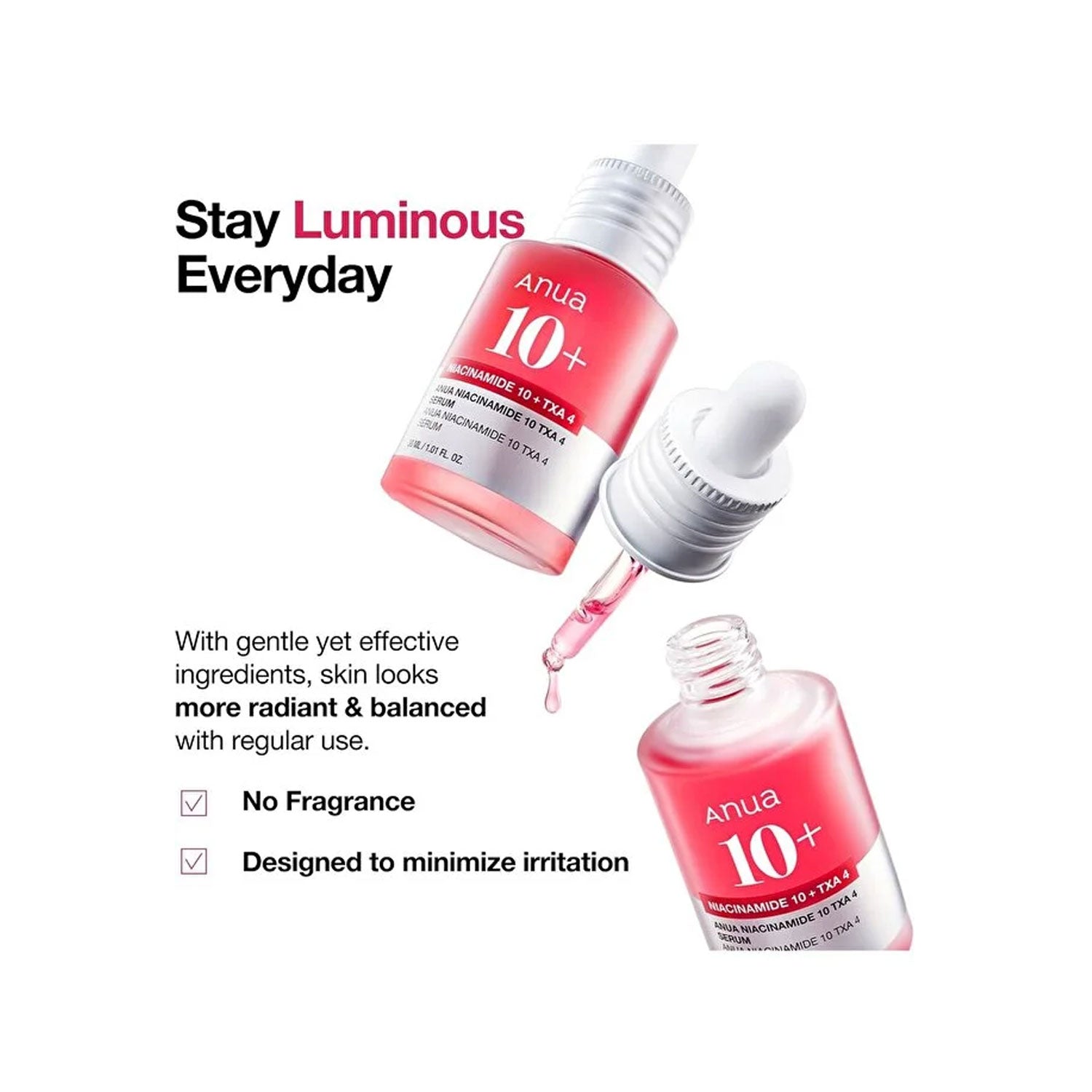 Anua Heartleaf NIACINAMIDE 10% + TXA 4% DARK SPOT REMOVING SERUM 30mL