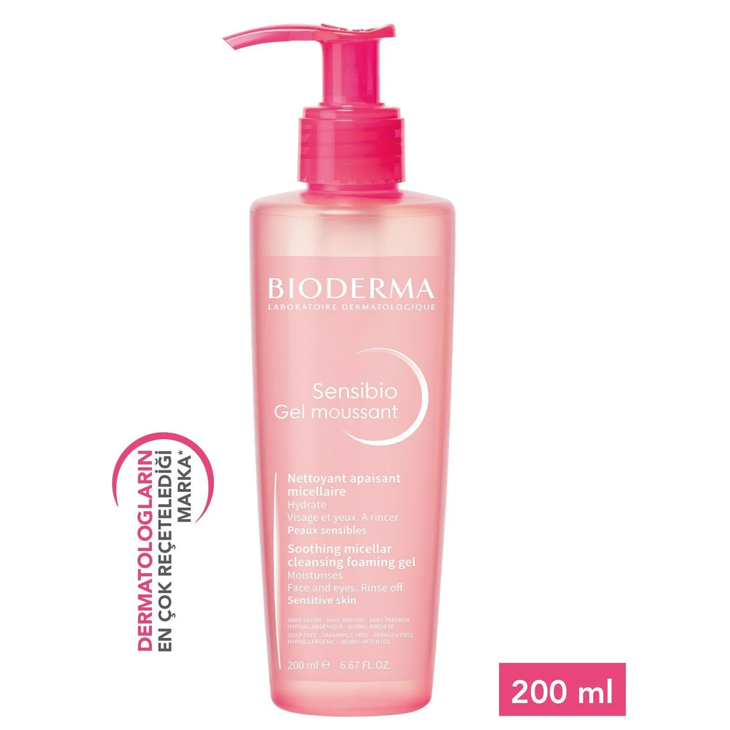 Bioderma Sensibio Gel Moussant Cleansing Foaming Gel Face Wash 200ml