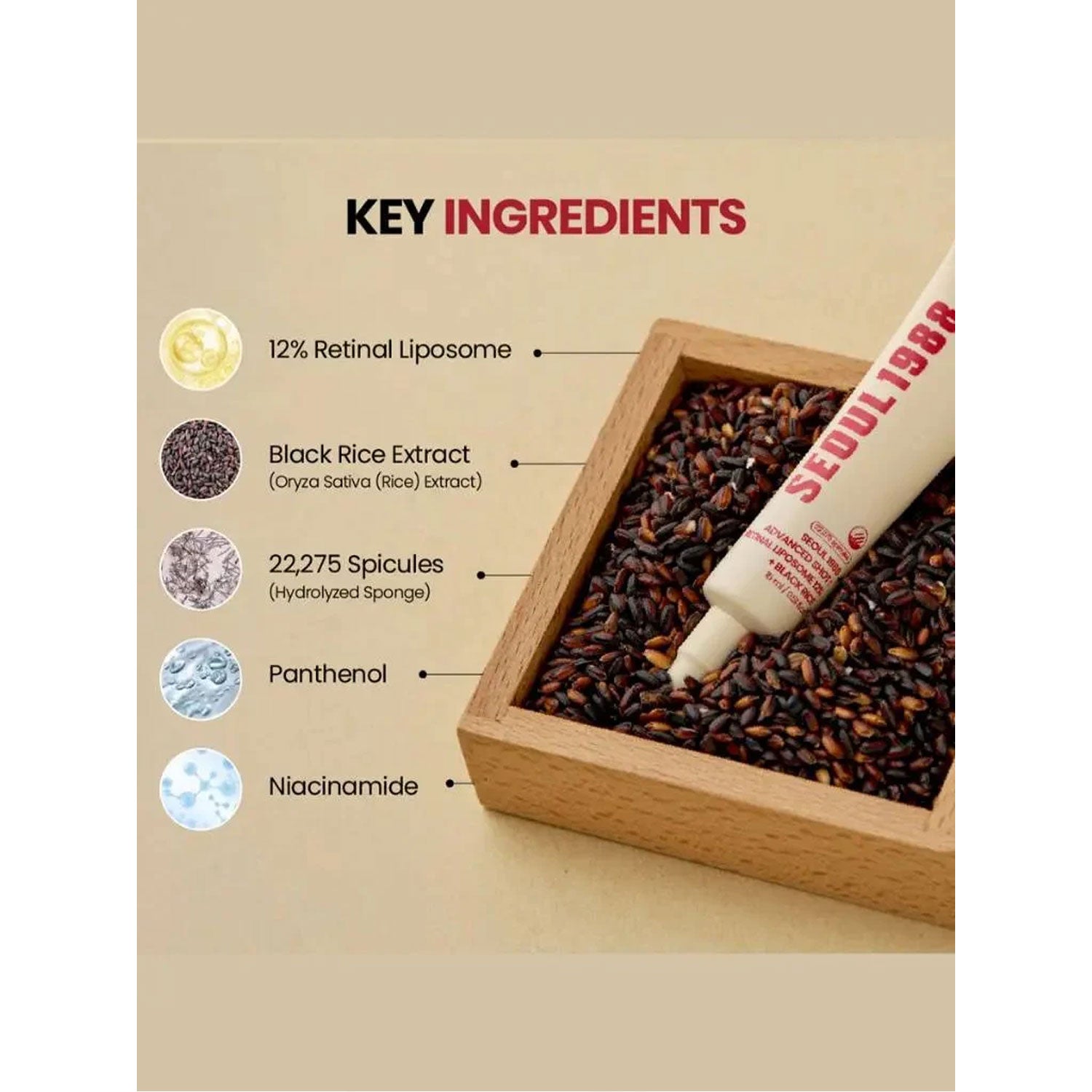 K-SECRET SEOUL 1988 Advanced Shot: Retinal Liposome 12% + Black Rice