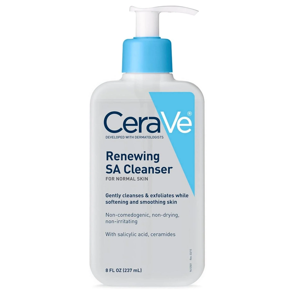 CeraVe SA Cleanser Salicylic Acid Face Wash with Hyaluronic Acid, Niacinamide & Ceramides BHA