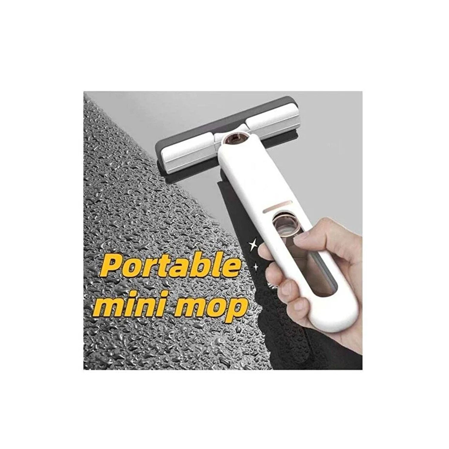 Generic BAIG Mini Portable Squeezable Mop Spin Cleaning Mop Mini Wet Dry Mop Kitchen Window Car Wash Mop Cl