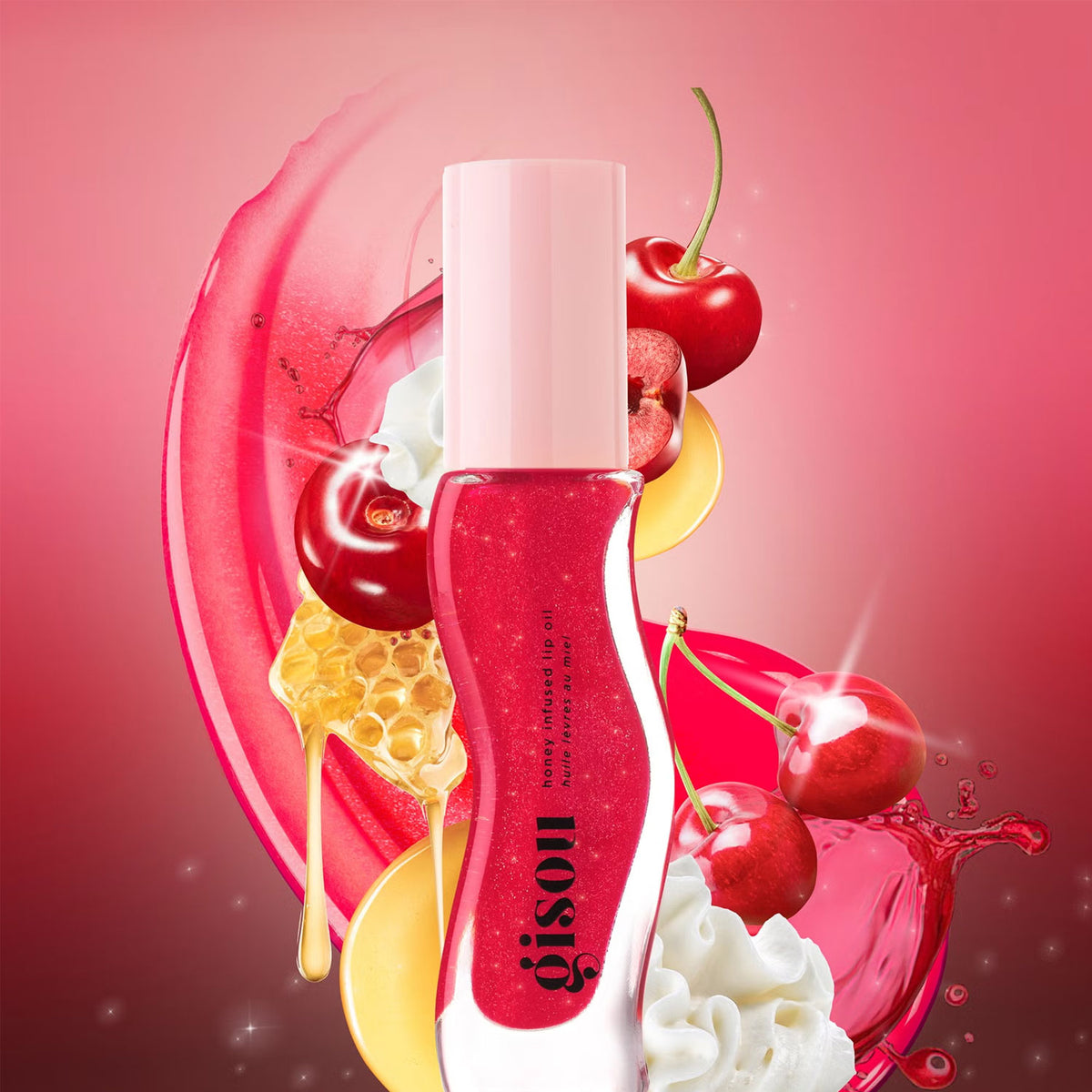 Gisou Honey Infused Lip Oil 8ml - Cherry on the Cake