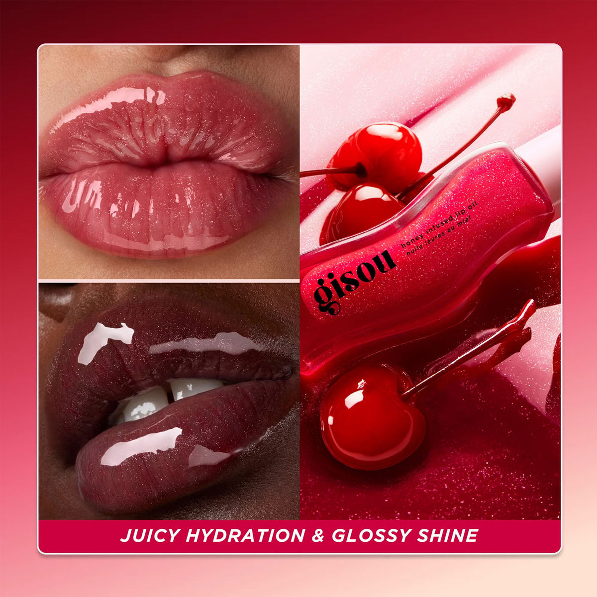 Gisou Honey Infused Lip Oil 8ml - Cherry on the Cake