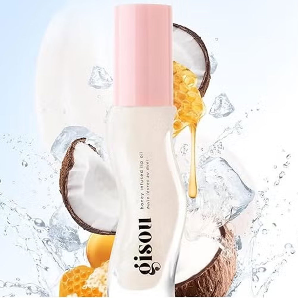 Gisou Honey Infused Lip Oil, Coconut Frost, 8ml