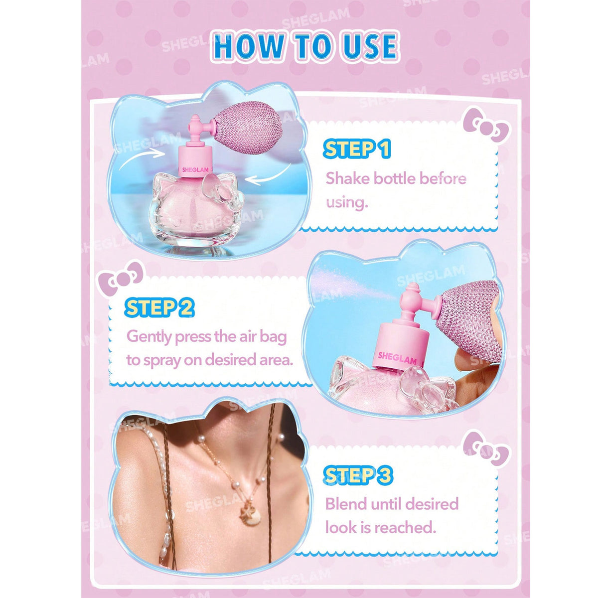 Hello Kitty｜SHEGLAM Bow-Utiful Highlighting Body Mist-Kitty Glow