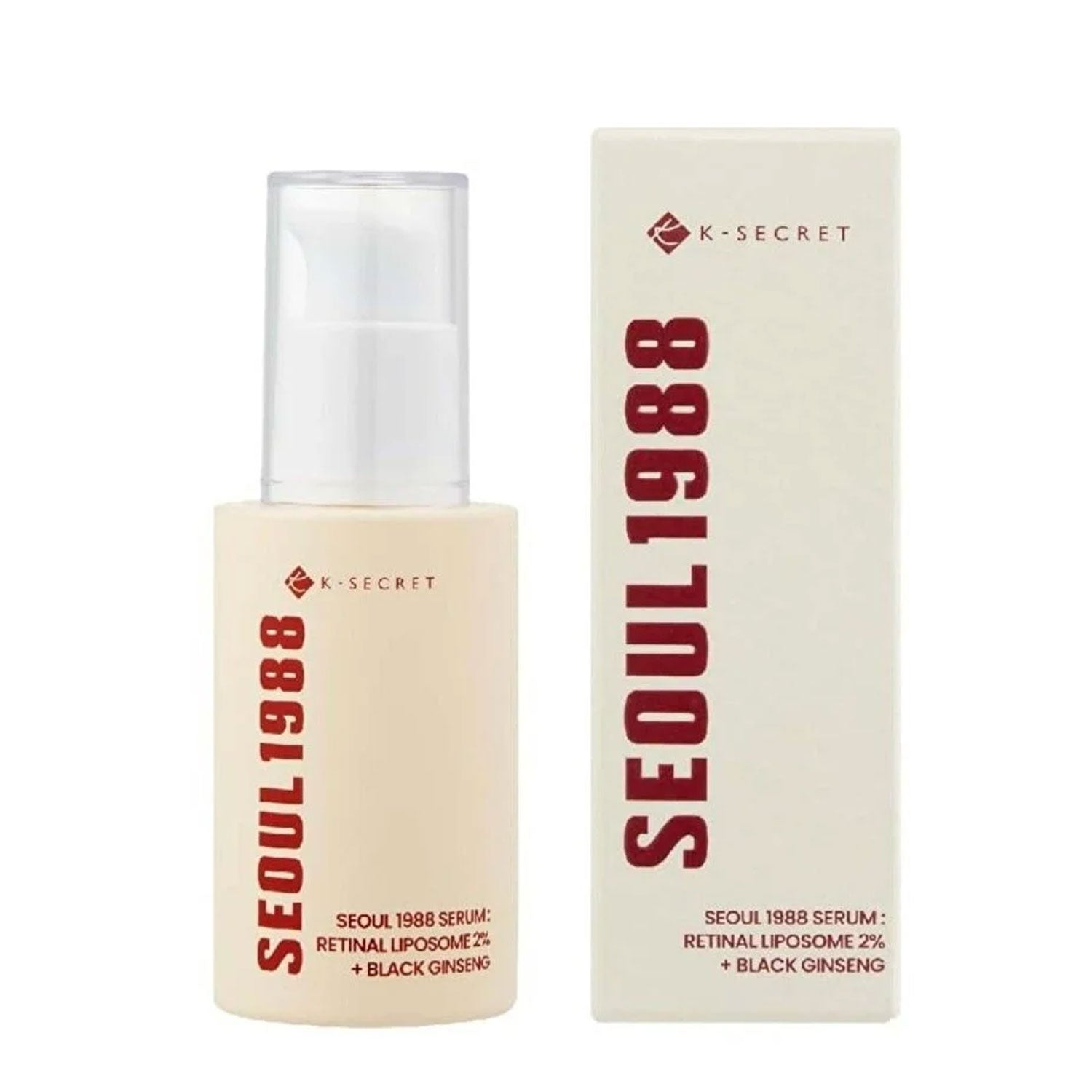 KSECRET K-secret Seoul 1988 K-SECRET SEOUL 1988 Serum: Retinal Liposome 2% + Black Ginseng, 30ml