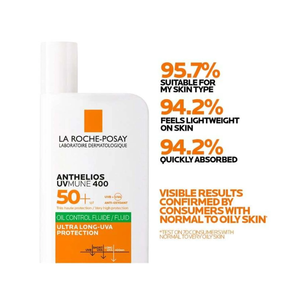 La Roche Posay Anthelios Uvmune 400 Oil Control Invisible Fluid Sunscreen Spf 50+ 50ml