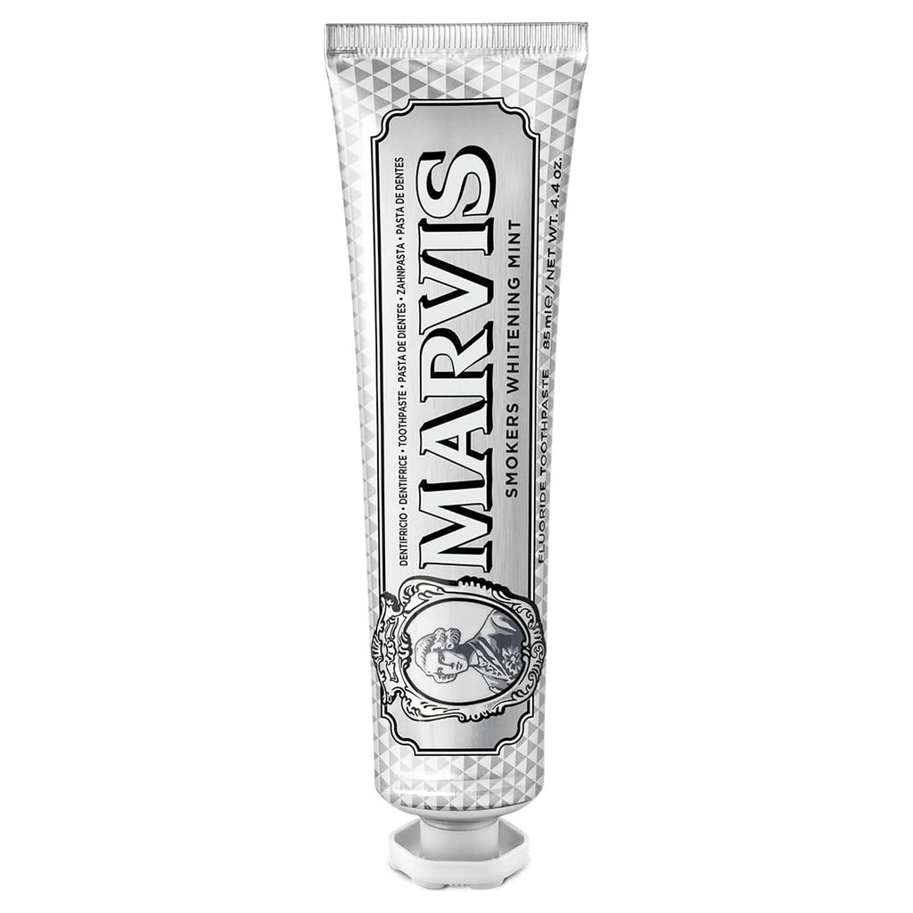 Marvis Smokers Whitening Toothpaste, Mint, 85ml, Promotes the Natural Whitening of the Teeth, Plaque Removal Toothpaste, Long-Lasting Freshness