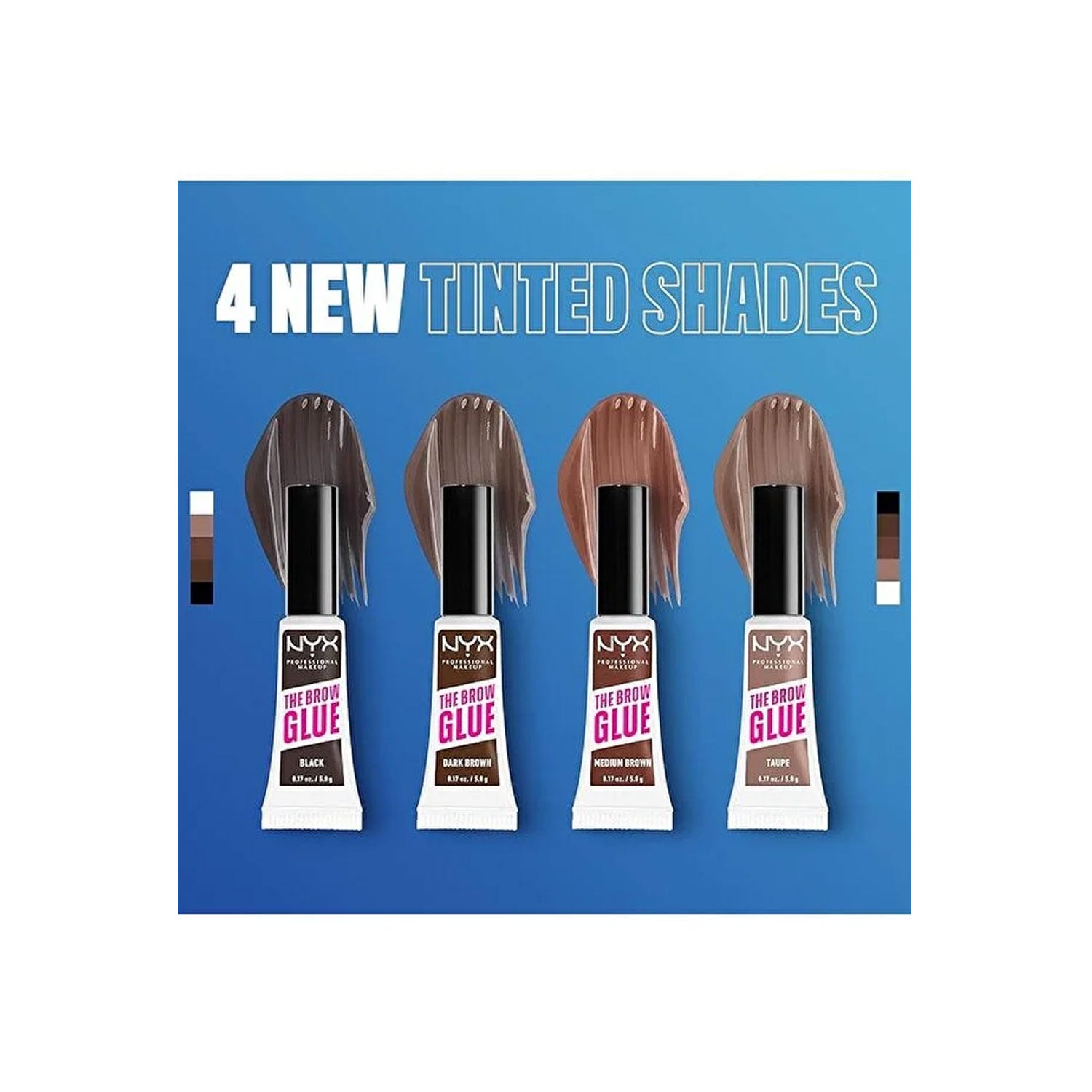 NYX The Brow Glue Extreme Hold Eyebrow Setting Gel, 16 Hour, Vegan, Natural Finish, Brush Applicator