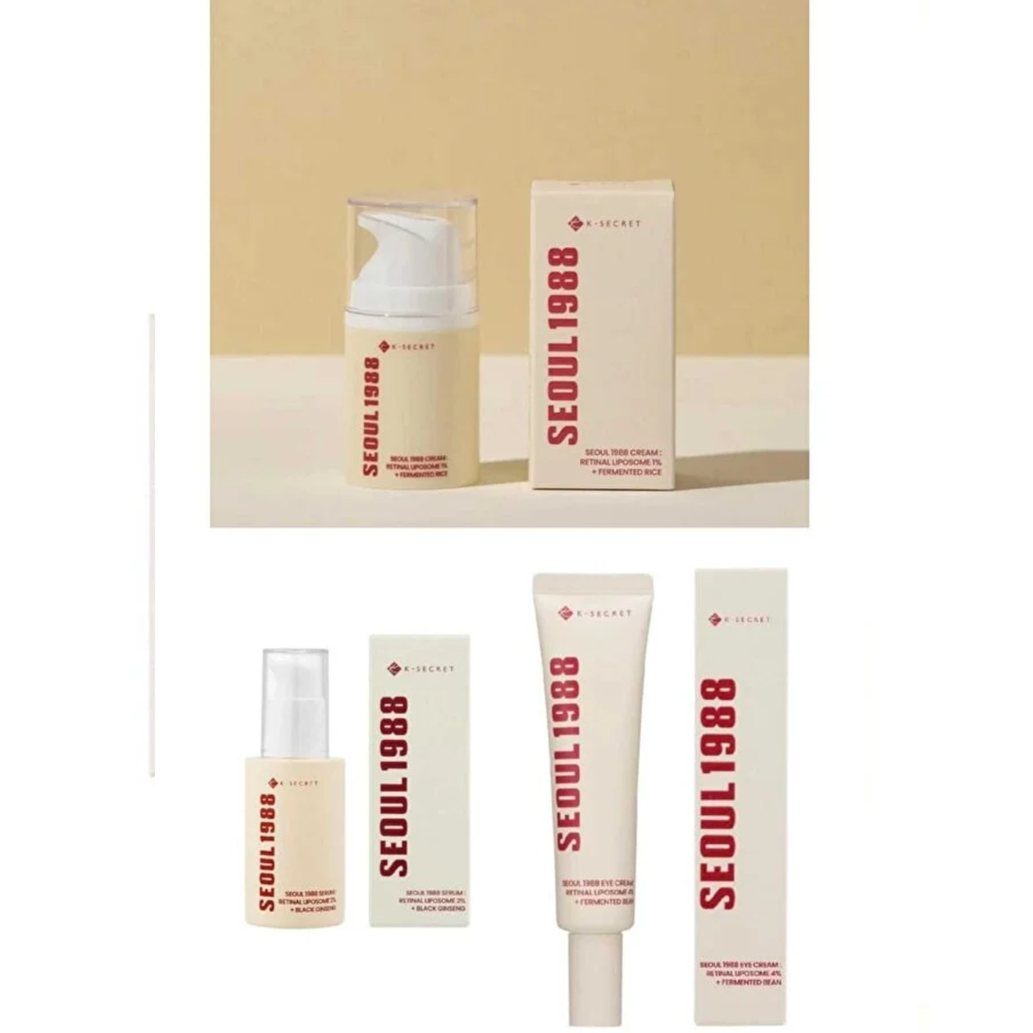 SECRET 3-piece set of K-SECRET SEOUL 1988 Rice Cream, Eye Cream, and Serum