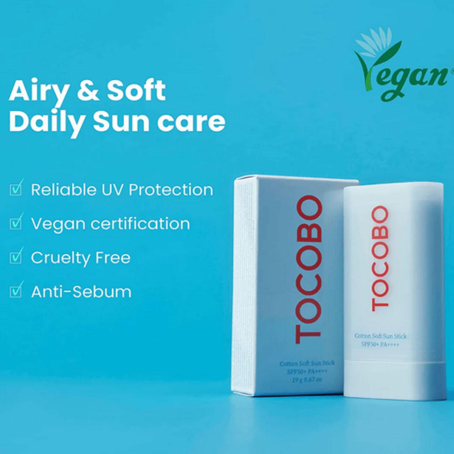 TOCOBO COTTON SOFT SUN STICK SPF50+ PA++++