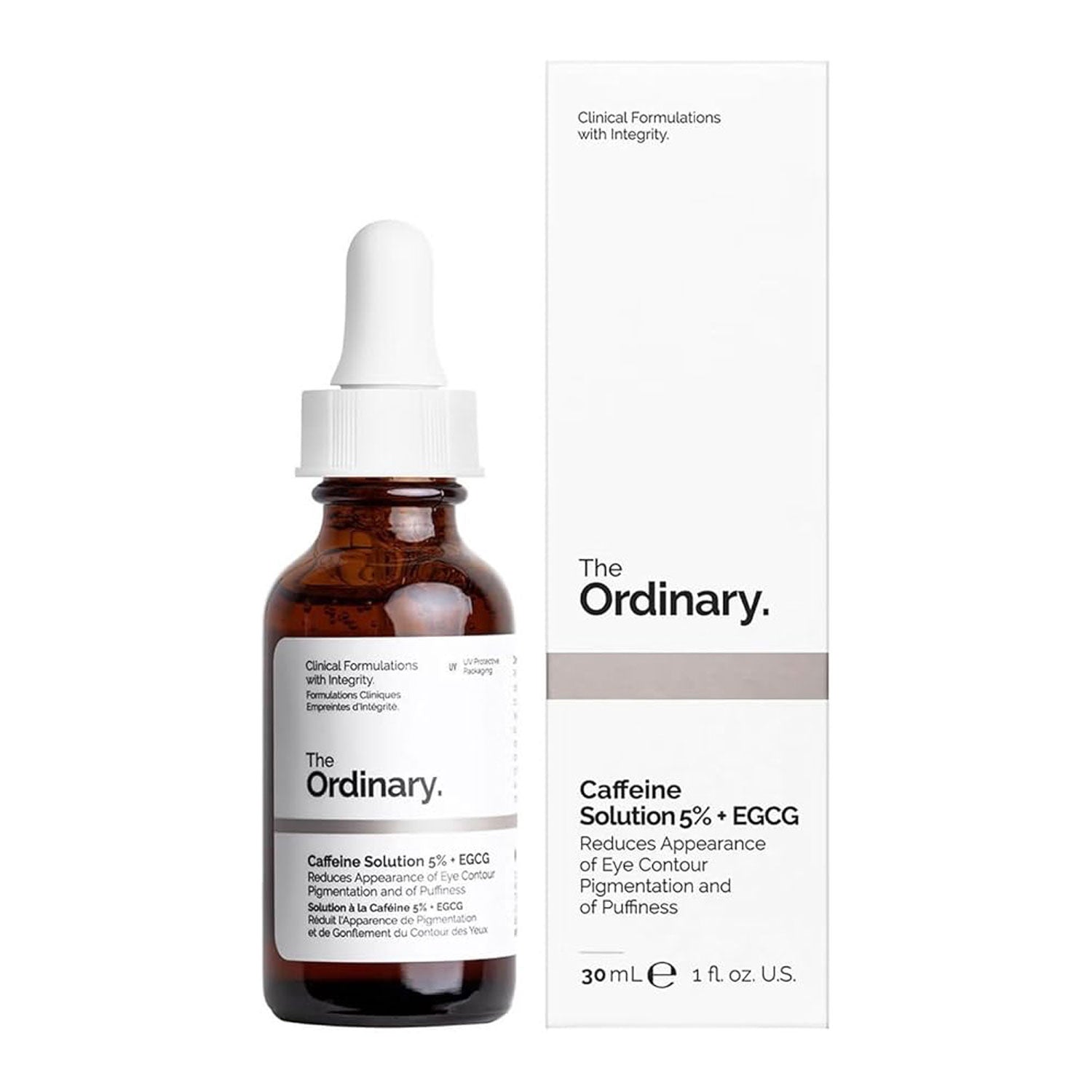 The Ordinary Caffeine Solutions 5 % + Egcg, 30 Ml, Reduces Puffiness and Dark Circles