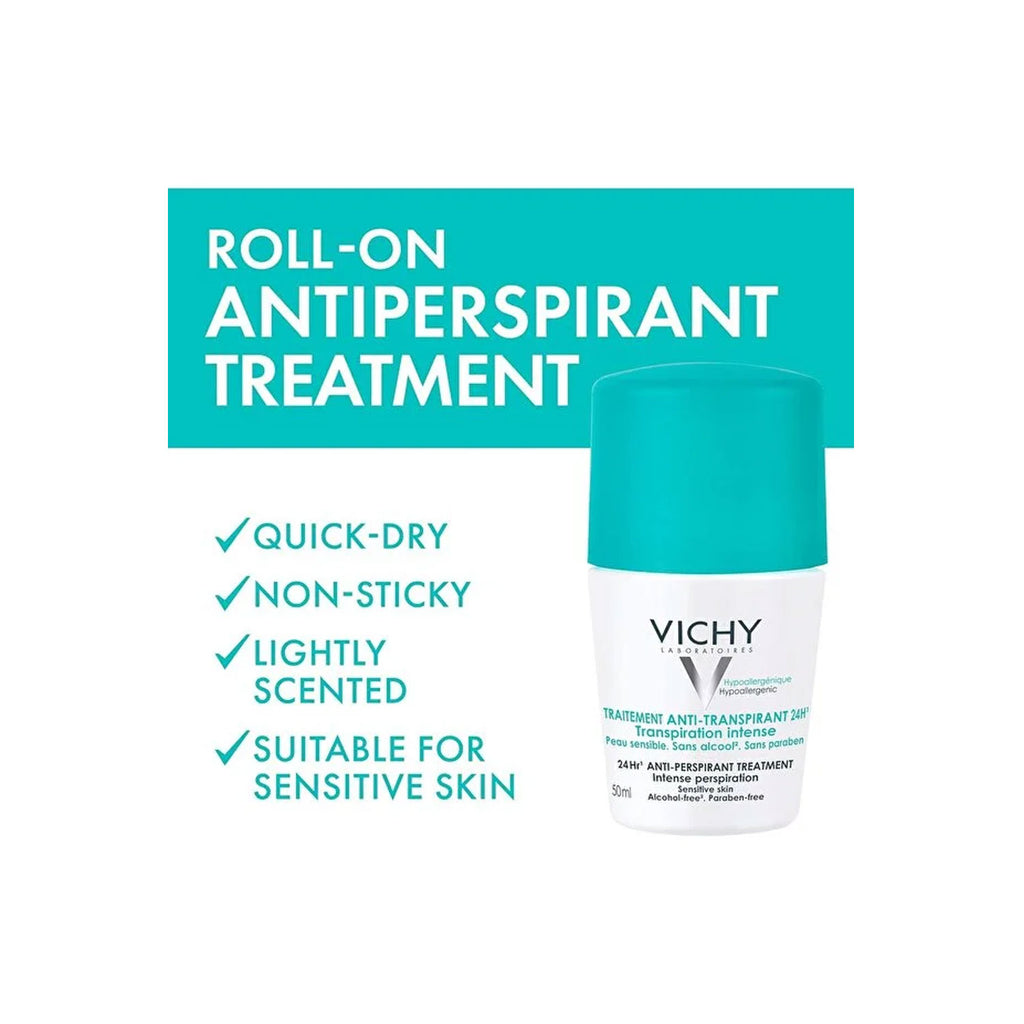 Vichy Anti-sweat And Anti-odor 48 Hour Effective Roll-on Deodorant 50 ml