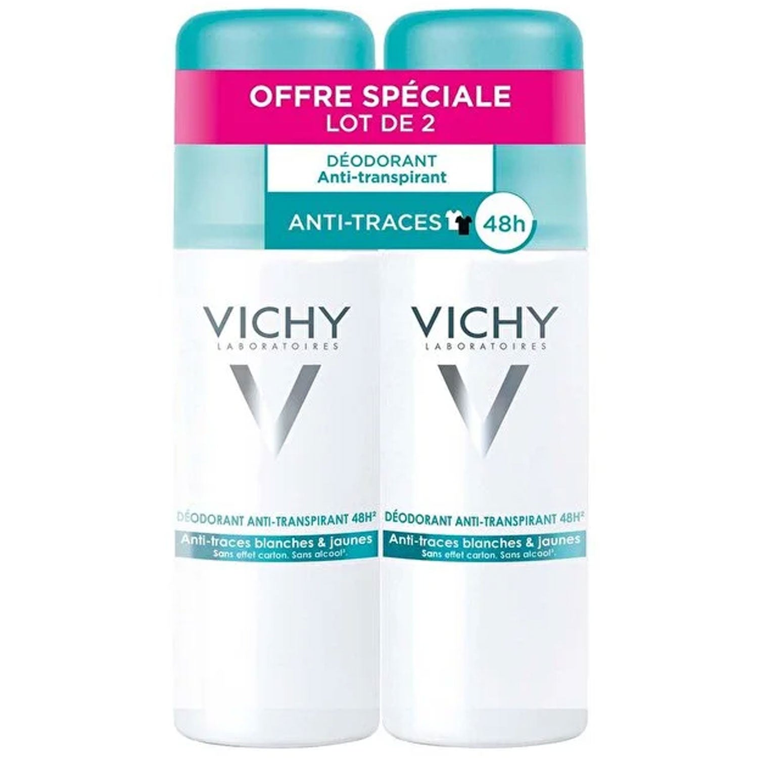 Vichy Déodorant Anti-Transpirant 48 H 2 x 125 ml