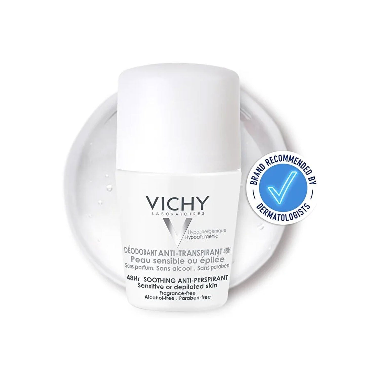 Vichy Deodorant Roll-On Sensitive Anti-Transpirant 48H – Twin Pack (2 x 50ml)